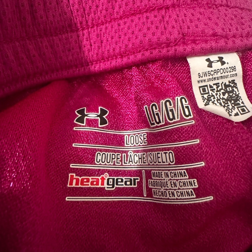 Under Armour Women's Fuchsia Athletic Shorts - Picture 4 of 4